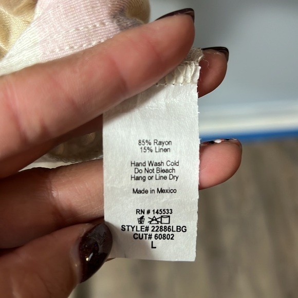 W5 Women’s Pastel Striped Lightweight Short Sleeve Top size L NWT - Picture 6 of 7